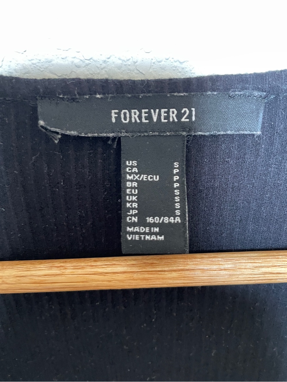 Forever 21 RARE Vintage Y2K Long Sleeve Tie Front Ribbed Mini Dress - Picture 4 of 5